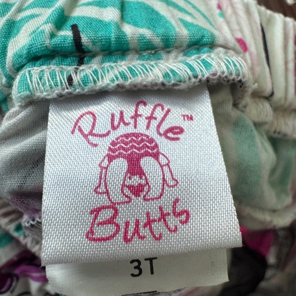 Ruffle Butts 3T Girls Black and Pink Floral Layered Ruffled Skirt - Picture 5 of 5